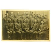 Foto di gruppo di fanti della Wehrmacht in uniforme da parata